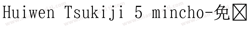 Huiwen Tsukiji 5 mincho字体转换